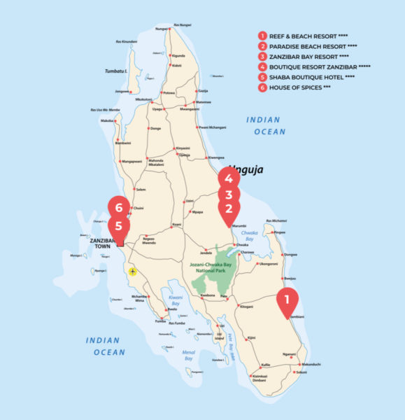 mapa zanzibar